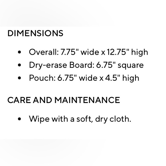 NWT Pottery Barn Teen locker dry erase board with pocket - Picture 6 of 6